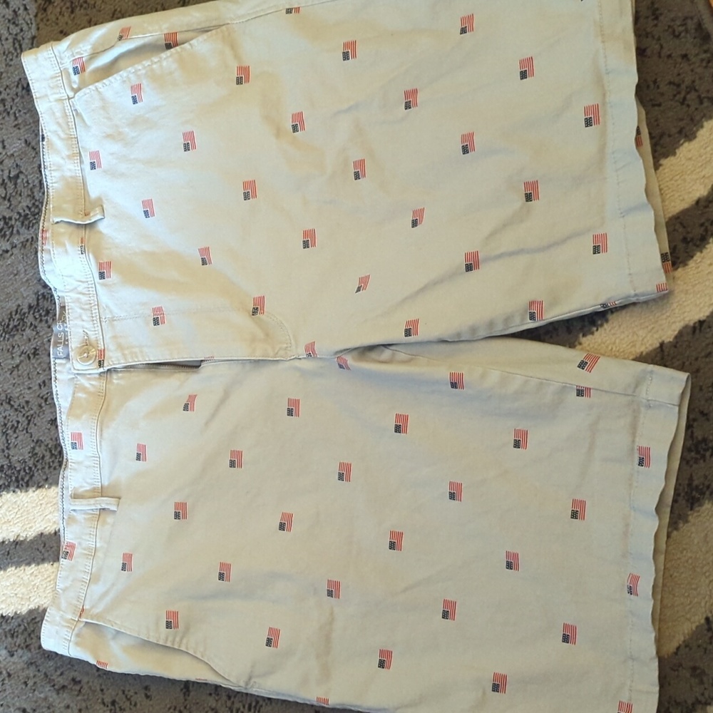 Men's American flag flat front shorts size 46